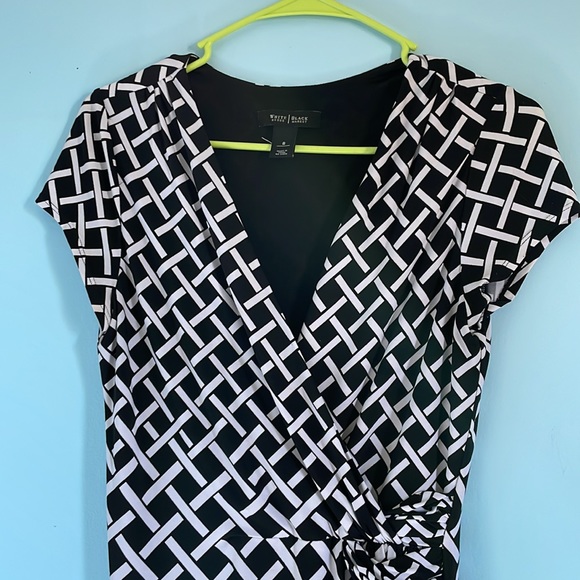 White House Black Market size 8 basket weave pattern dress - Picture 3 of 7